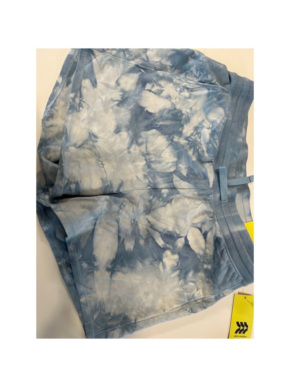 All in Motion Tie Dye Shorts Girls XL 14/16 Blue White Athletic Lounge NWT